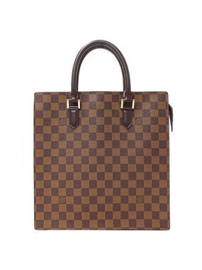 Louis Vuitton Tote Damier Canvas Venice PM Brown Handbag to School Adult